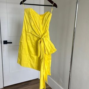 Yellow French connection mini dress